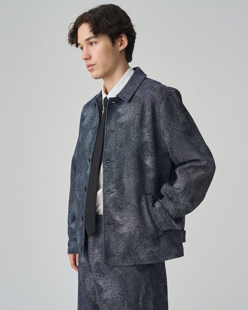 FNT 077AUS Fingerprint Denim Jacket – Front Office
