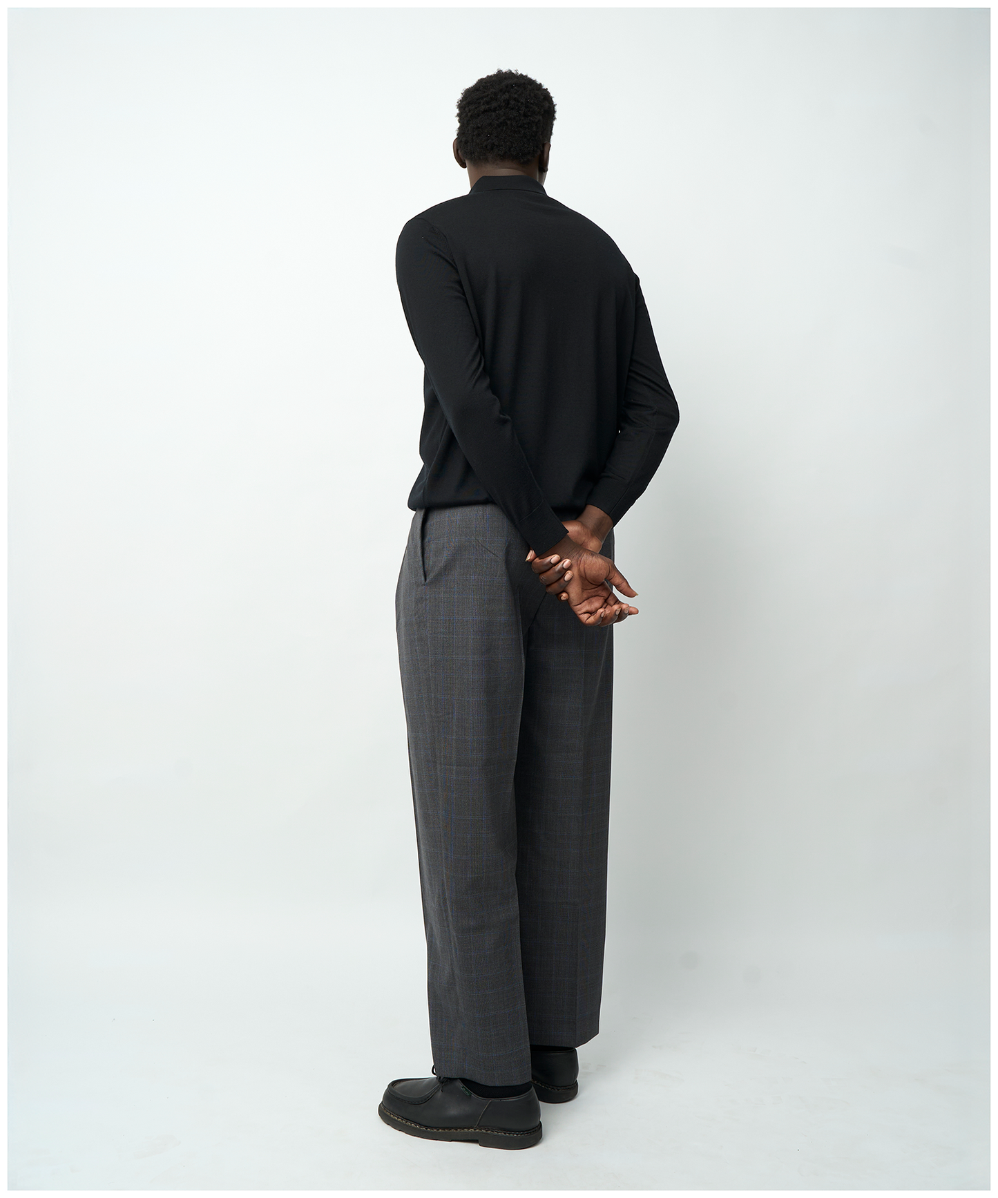 FNT 015 Merino Polo Long Sleeve (Black)