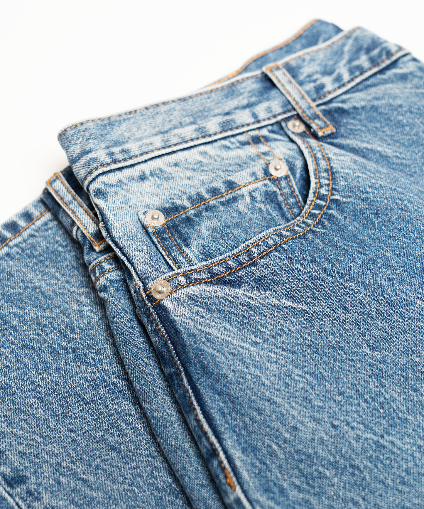 FNT 103 Double Dip Dad Jeans (Mid Wash)