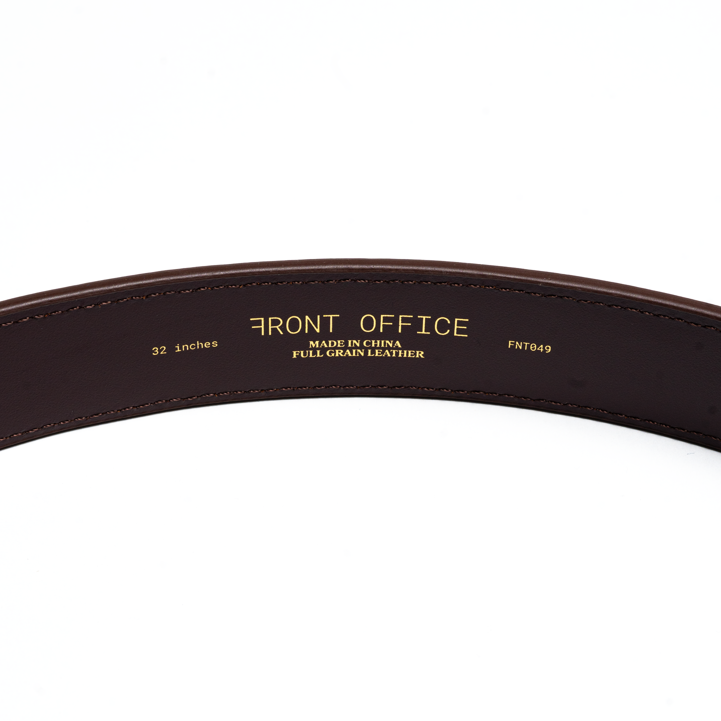 FNT 049 Full Grain Leather Belt (Brown)