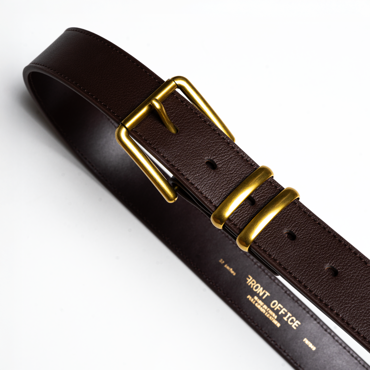 FNT 049 Full Grain Leather Belt (Brown)