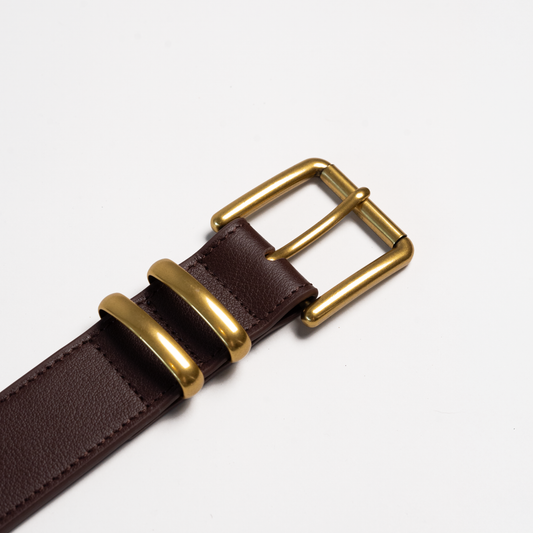 FNT 049 Full Grain Leather Belt (Brown)