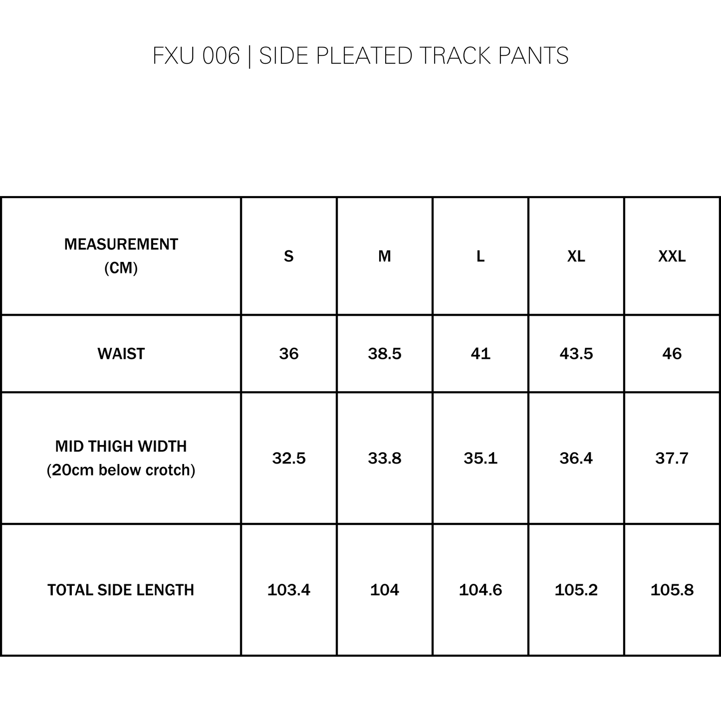 FNT 086 Single Side-Pleated Track (Black)