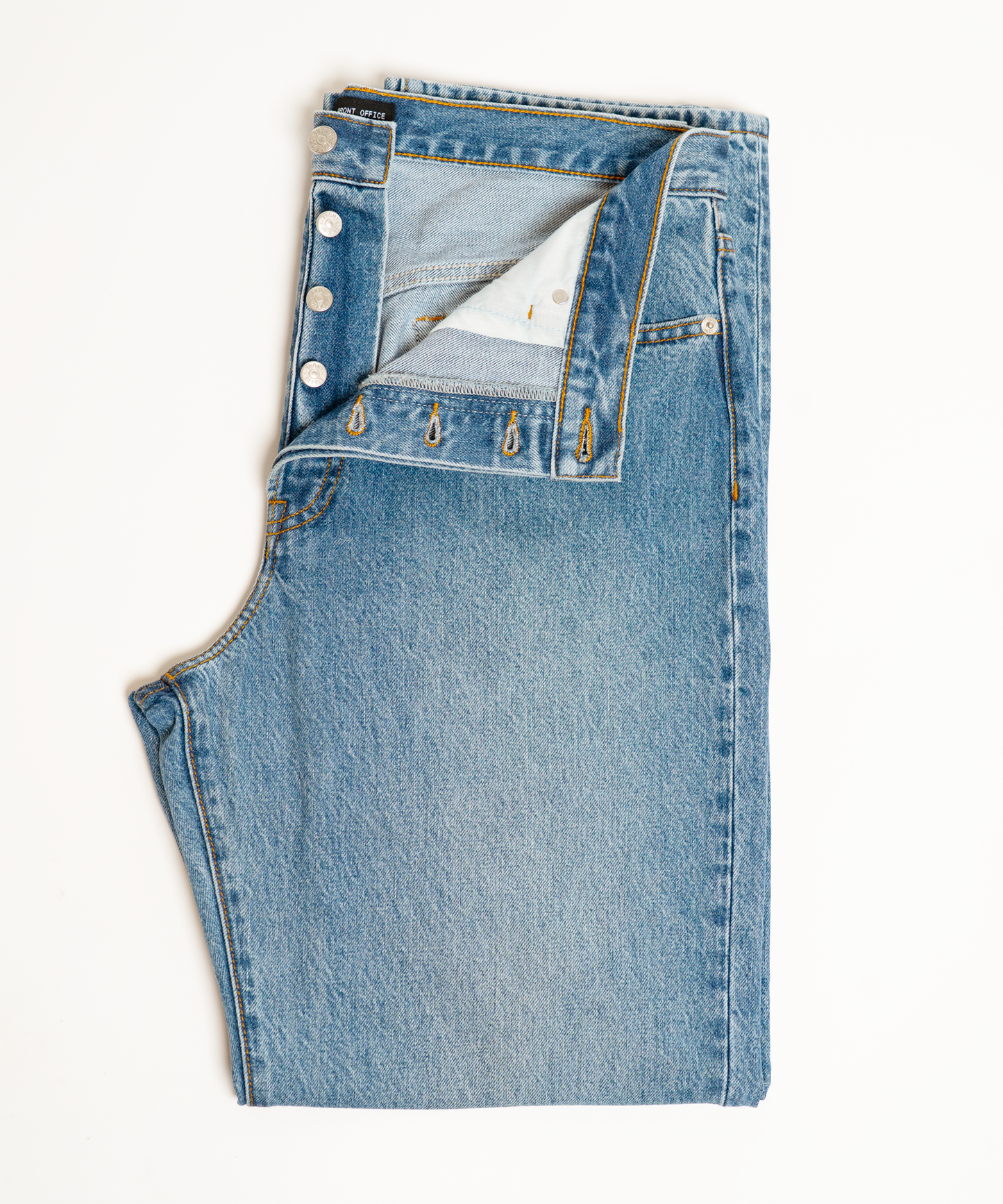 FNT 103 Double Dip Dad Jeans (Mid Wash)