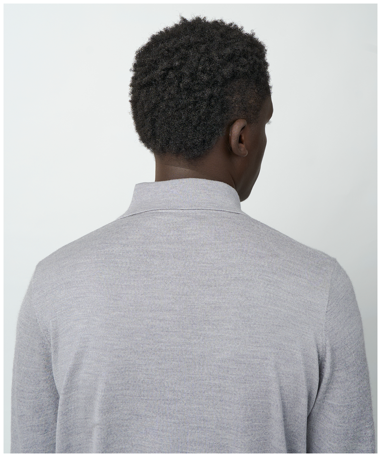 FNT 015 Merino Polo Long Sleeve (Grey)
