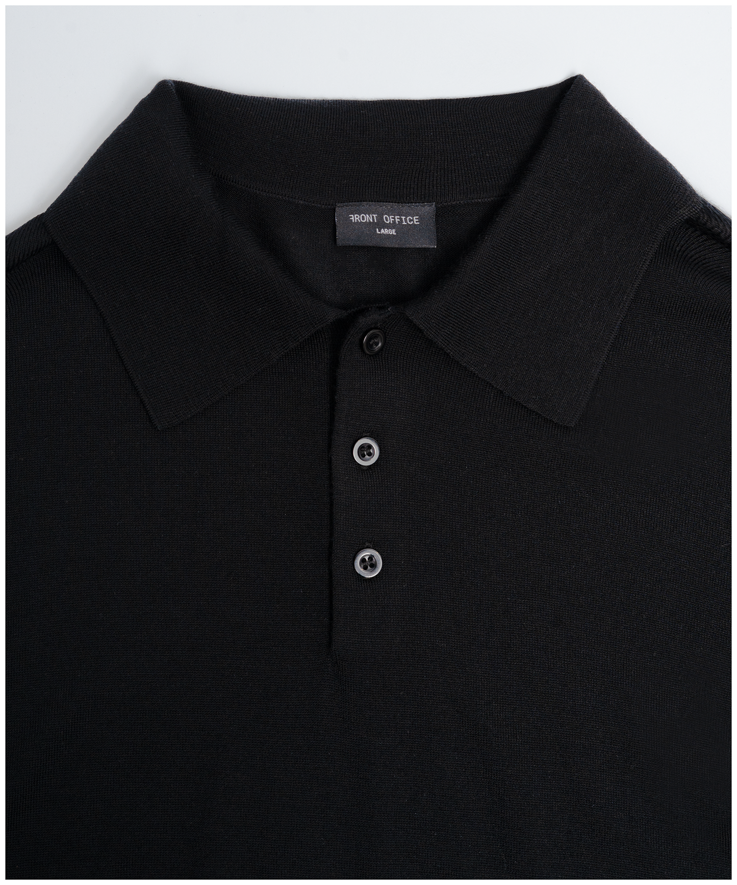 FNT 015 Merino Polo Long Sleeve (Black)