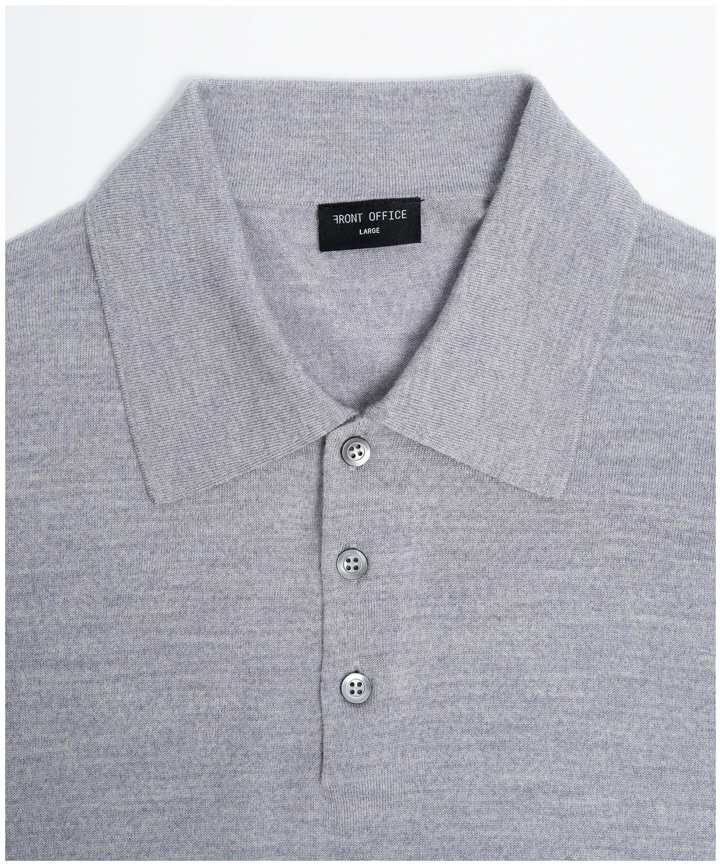 FNT 015 Merino Polo Long Sleeve (Grey)