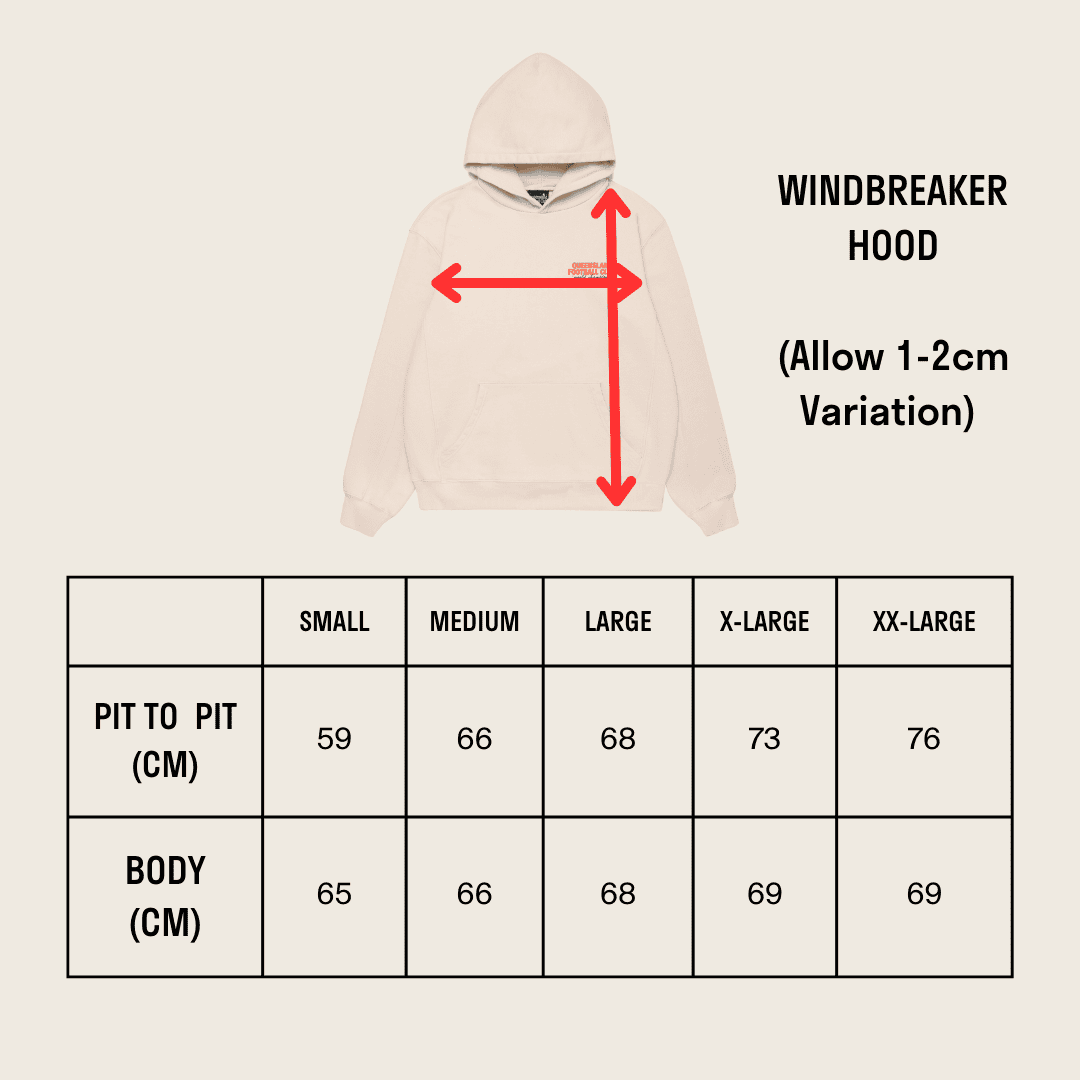 All Australian Windbreaker Hood (Creme Brulee)