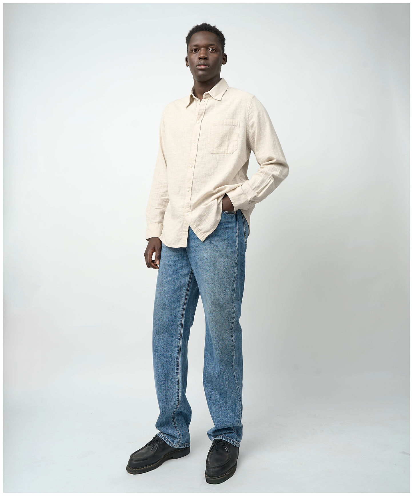 FNT 017 Woven Shirt (Ecru)