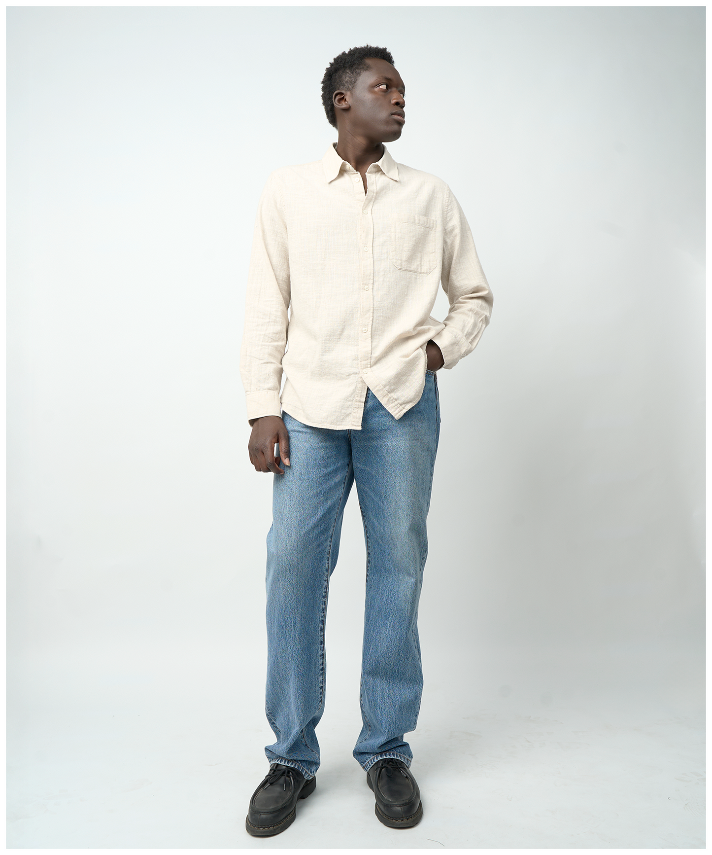 FNT 017 Woven Shirt (Ecru)