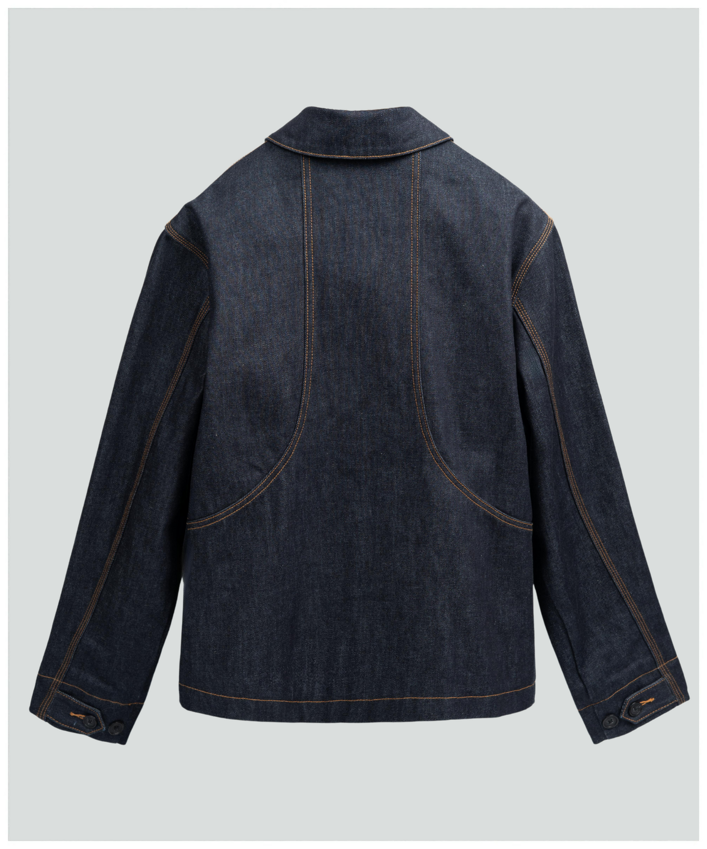 FNT 021 Double-Dip Denim Gatherer Jacket