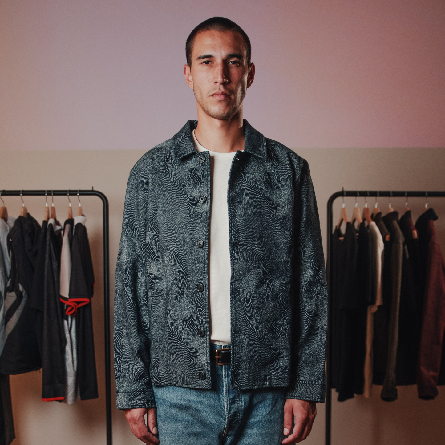 FNT 077 Fingerprint Denim Jacket