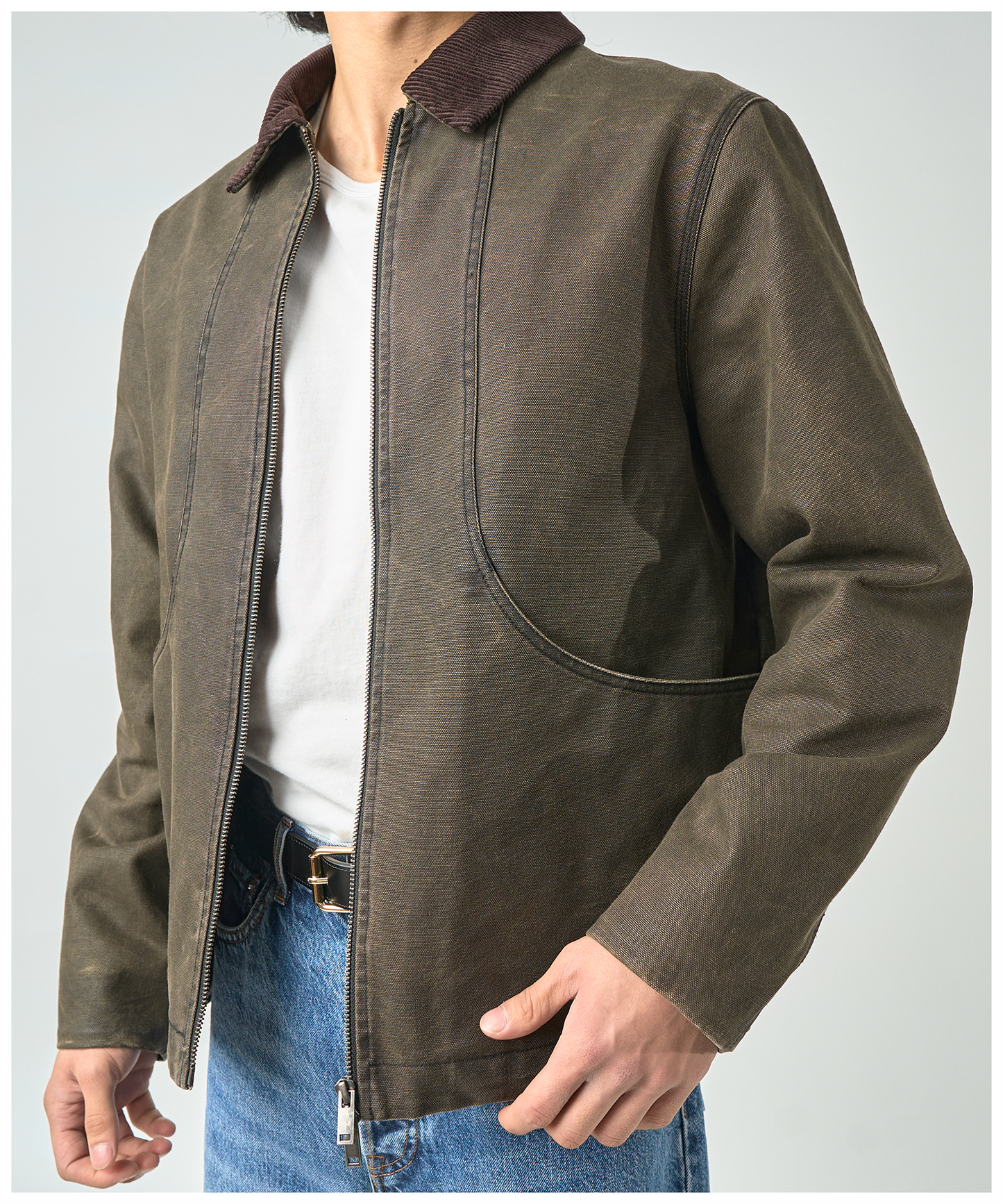 FNT 008 Three Process Gatherer Jacket (Oregano)