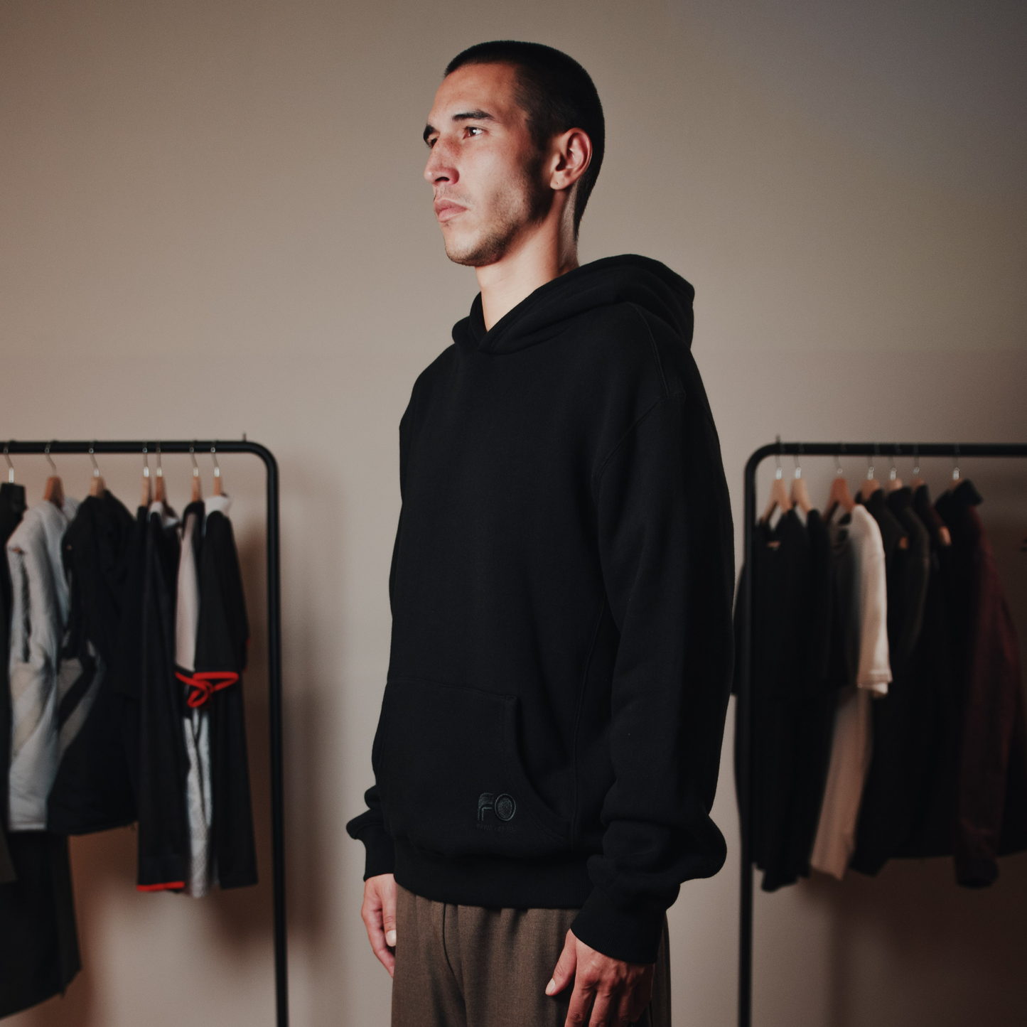 FNT 006 Architect Side Panel Hoodie (Black)