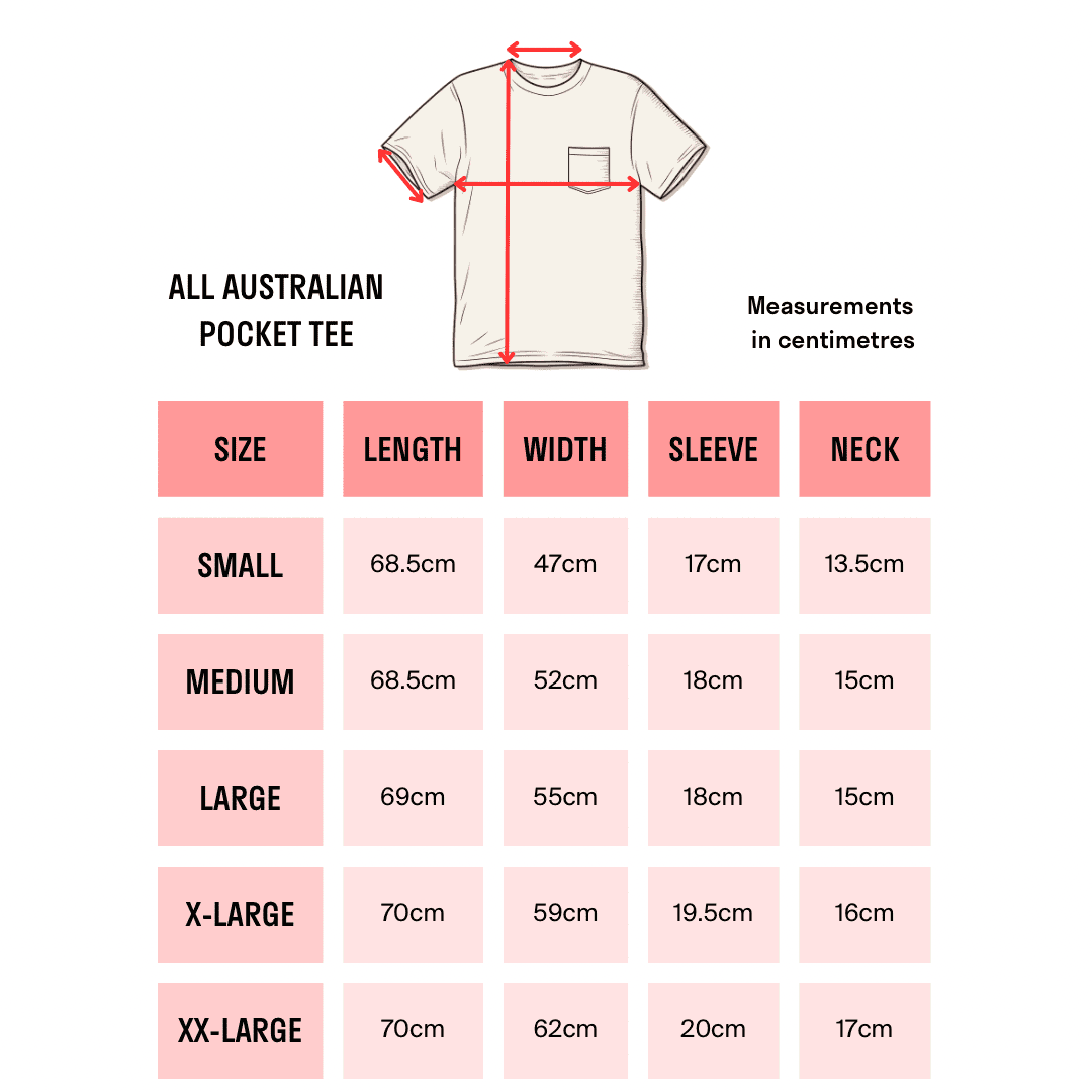 All Australian Pocket Tee (Natural 2-pack)