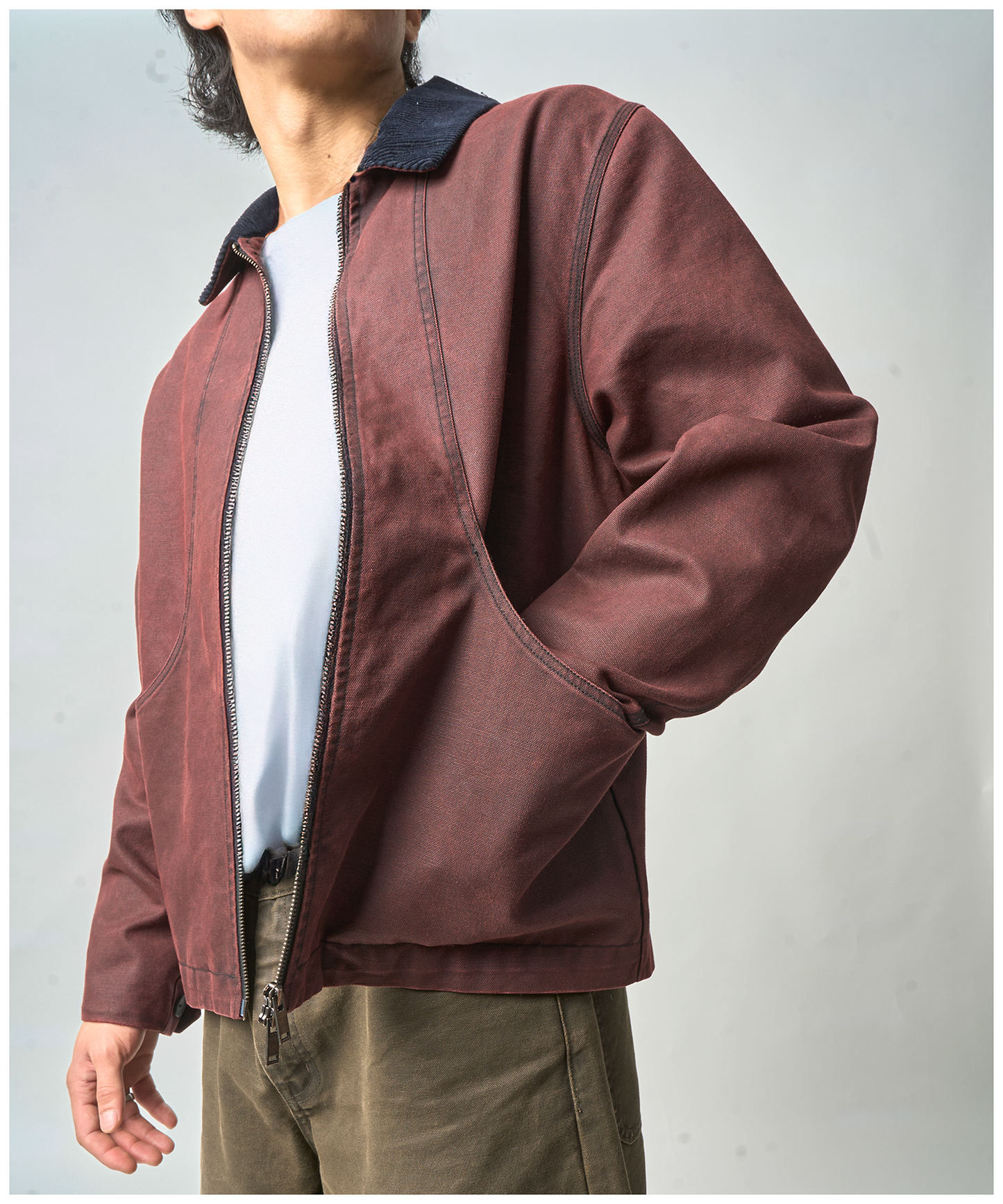 FNT 008 Three Process Gatherer Jacket (Pomegranate)
