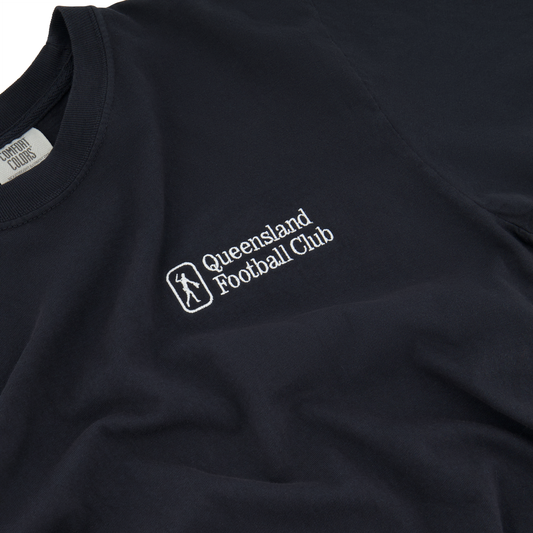 Embroidered Tee Black (Kick Logo)