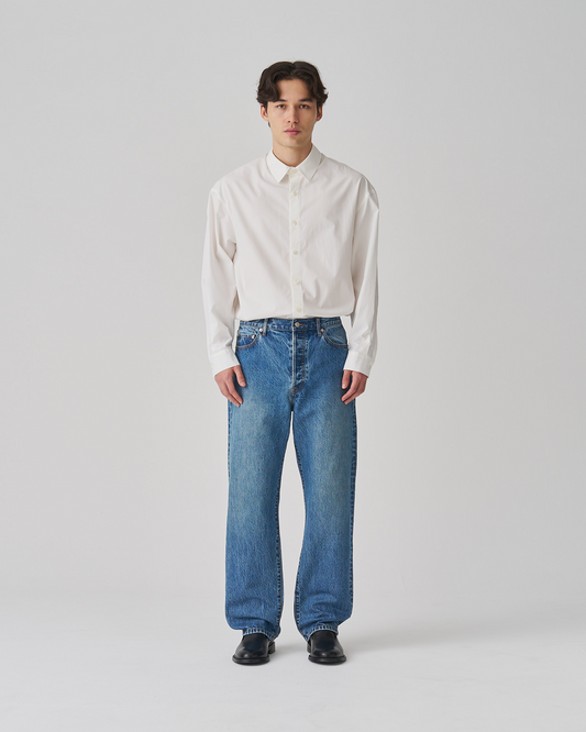 FNT 103 Double Dip Dad Jeans (Mid Wash)