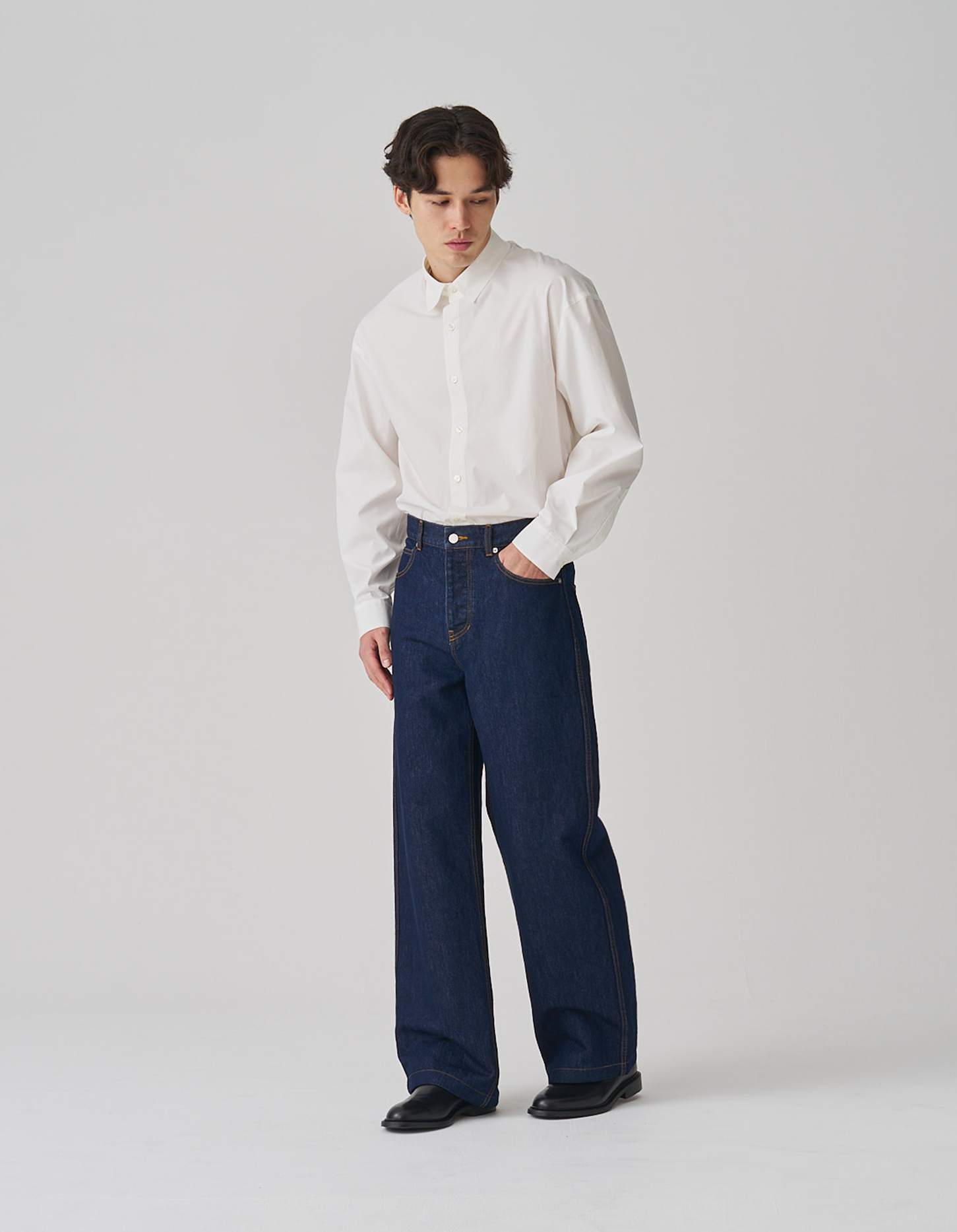 FGN 001USA Minimus Jean (Indigo Cotton/Washi Paper) image 2