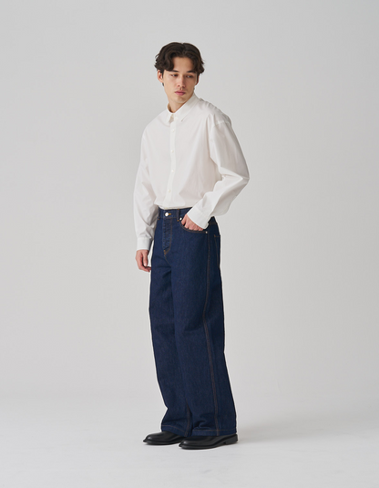 FGN 001AUS Minimus Jean (Indigo Cotton/Washi Paper)