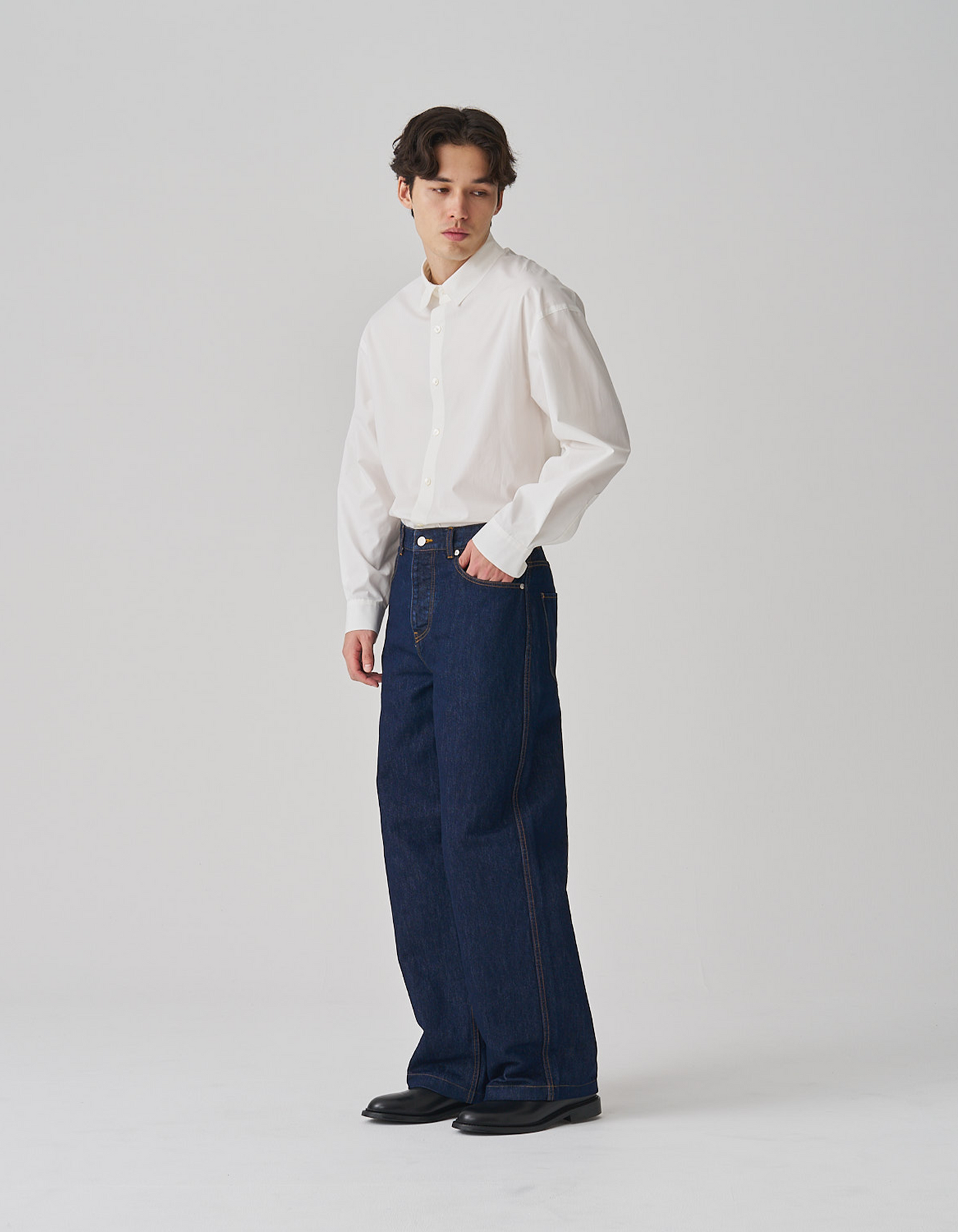 FGN 001UK Minimus Jean (Indigo Cotton/Washi Paper)