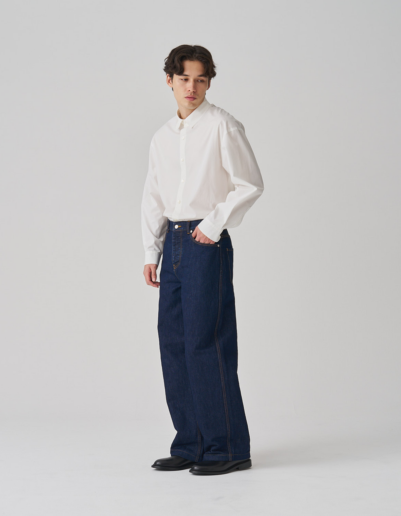 FGN 001UK Minimus Jean (Indigo Cotton/Washi Paper)