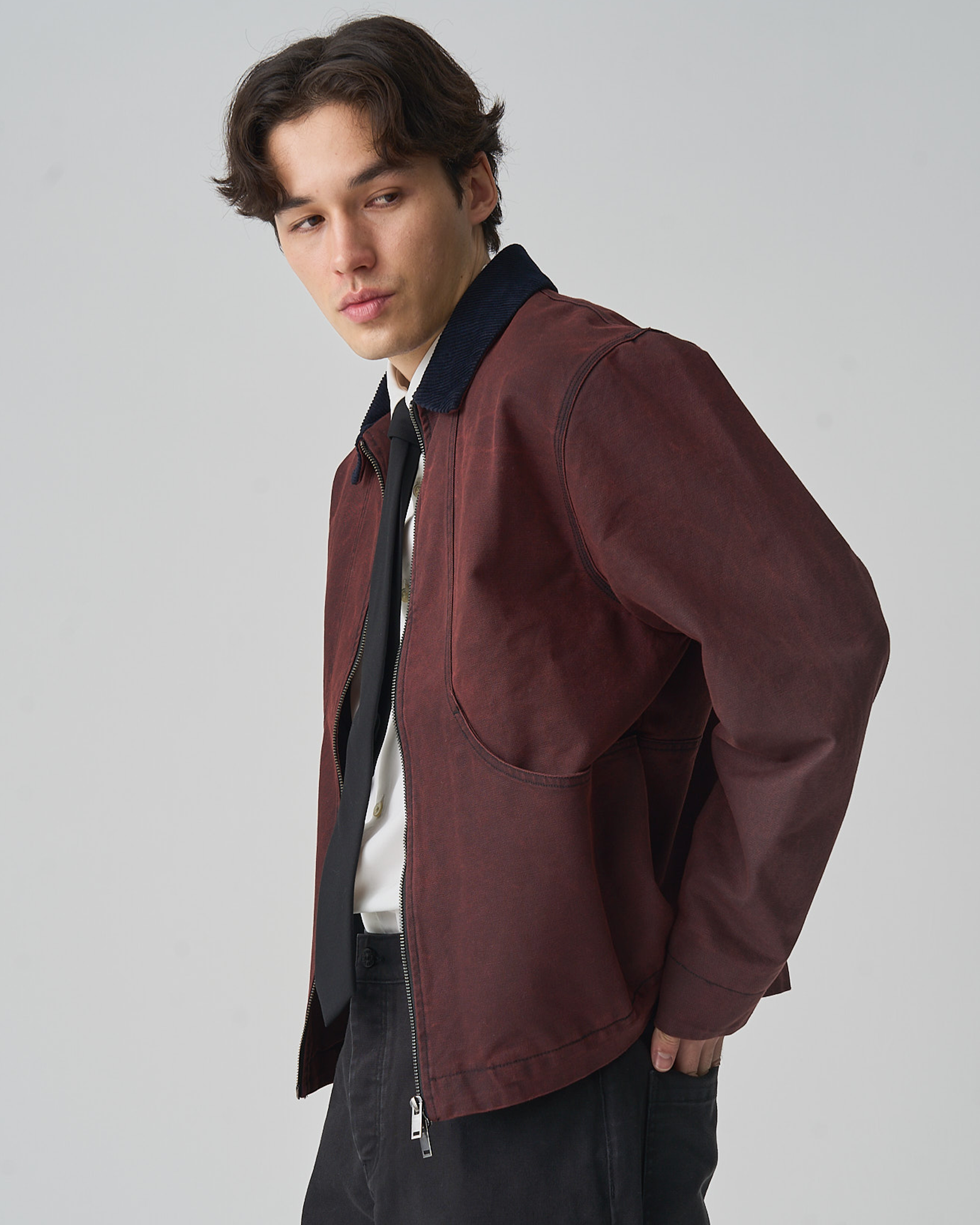 FNT 110 Three Process Gatherer Jacket V2 (Pomegranate) – Front Office
