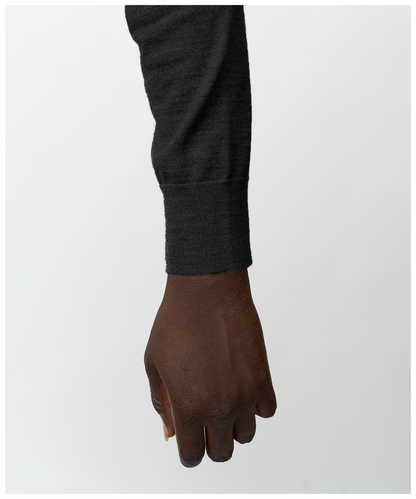 FNT 015 Merino Polo Long Sleeve (Black)