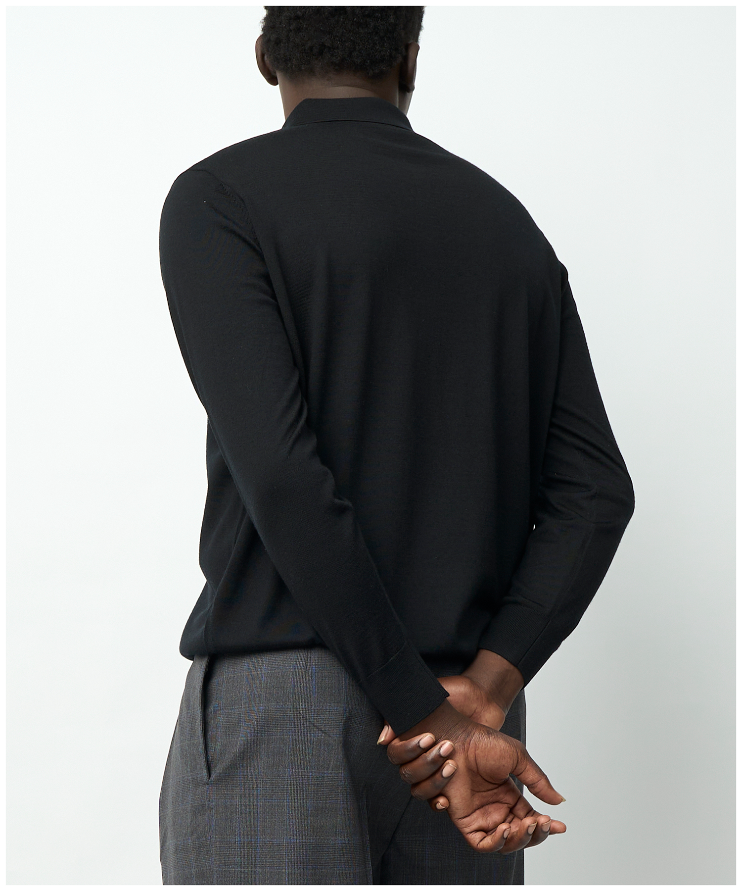 FNT 015 Merino Polo Long Sleeve (Black) image 10