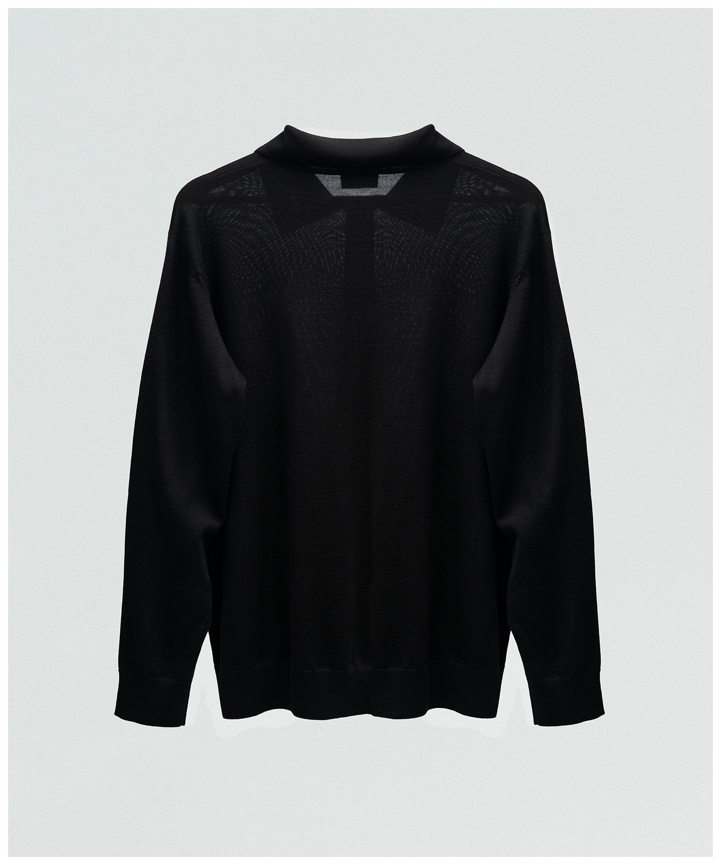FNT 015 Merino Polo Long Sleeve (Black)