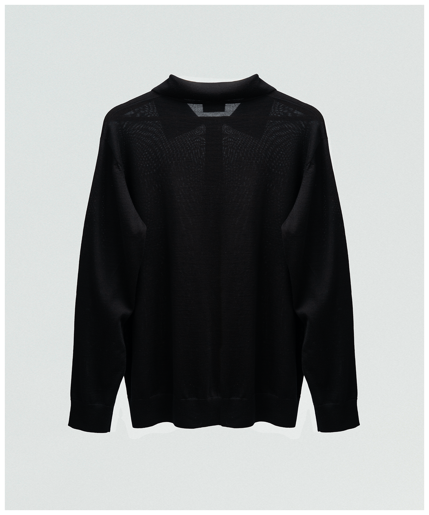 FNT 015 Merino Polo Long Sleeve (Black) image 2