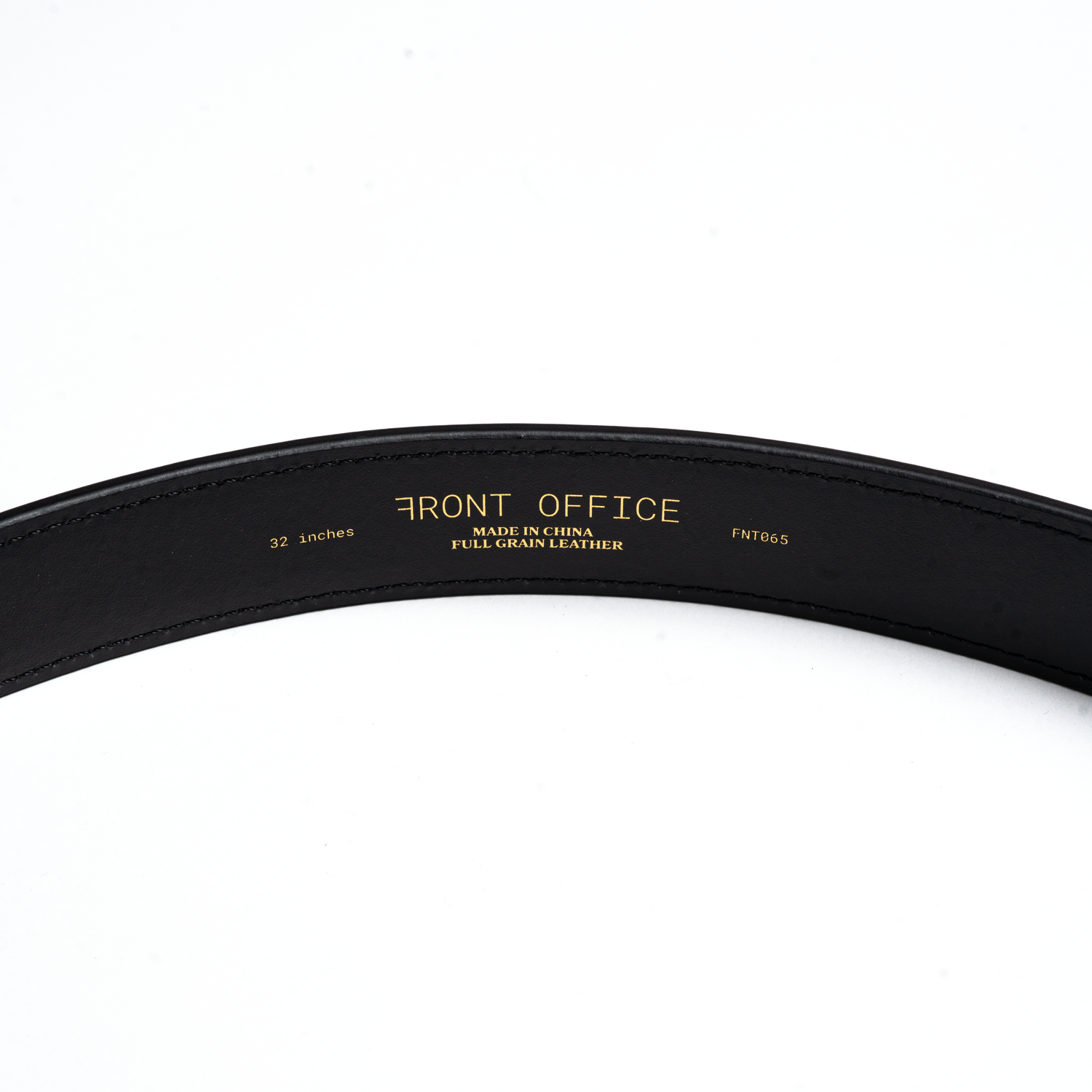FNT 065 Full Grain Leather Belt (Black) image 6