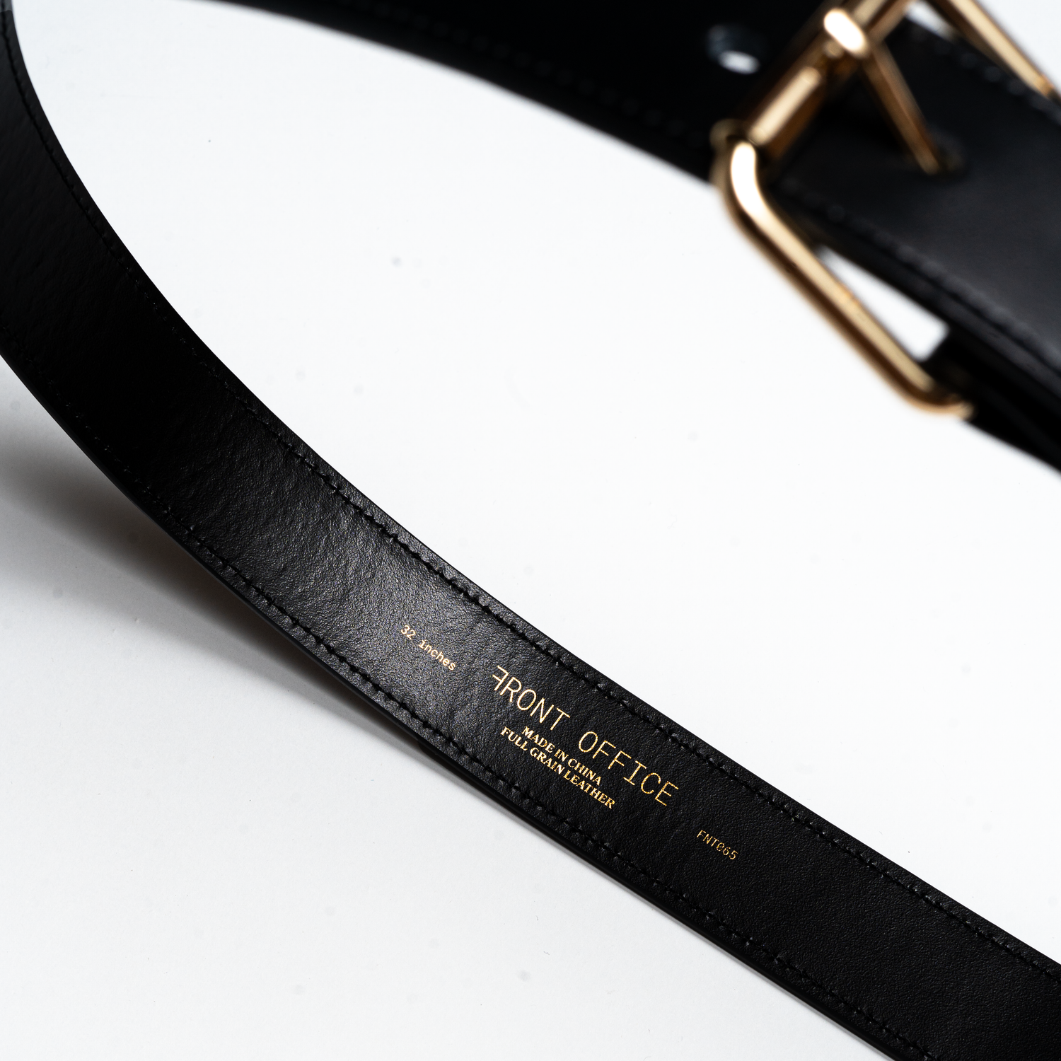 FNT 065 Full Grain Leather Belt (Black) image 3