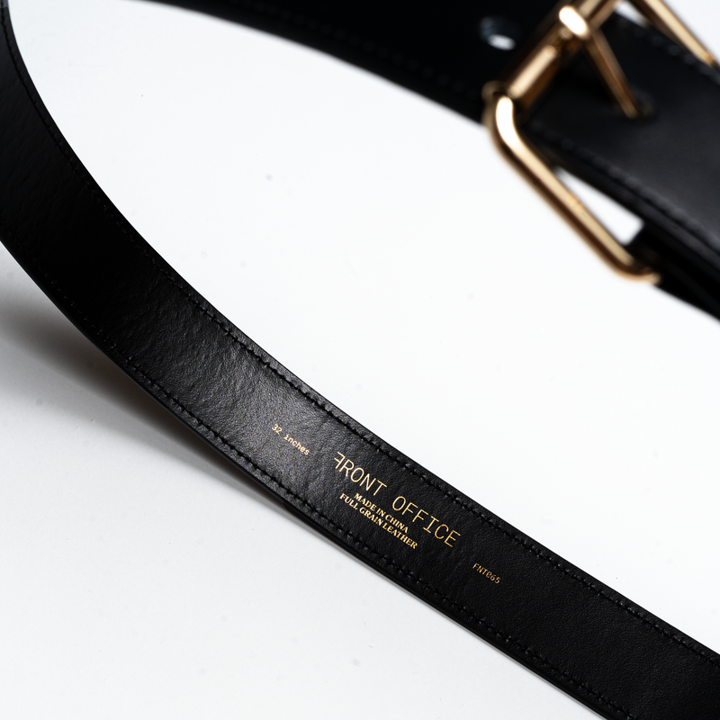FNT 065 Full Grain Leather Belt (Black)