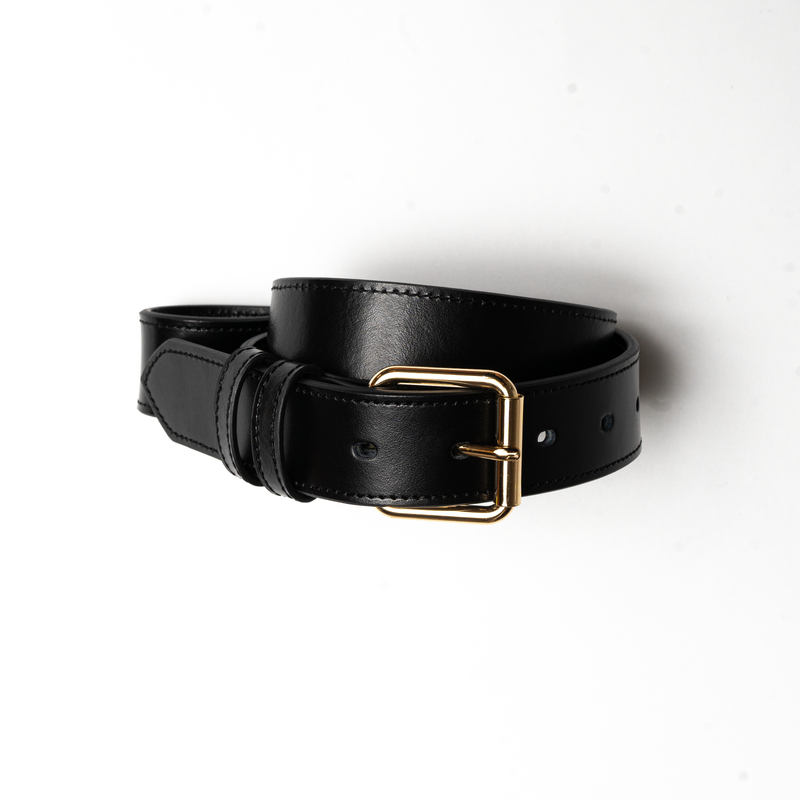 FNT 065 Full Grain Leather Belt (Black)