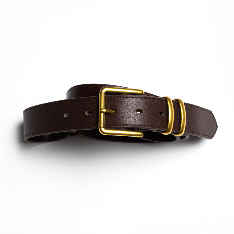 FNT 049 Full Grain Leather Belt (Brown)