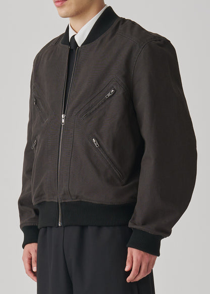 FNT 050 Garment Dyed X-Bomber (Black)