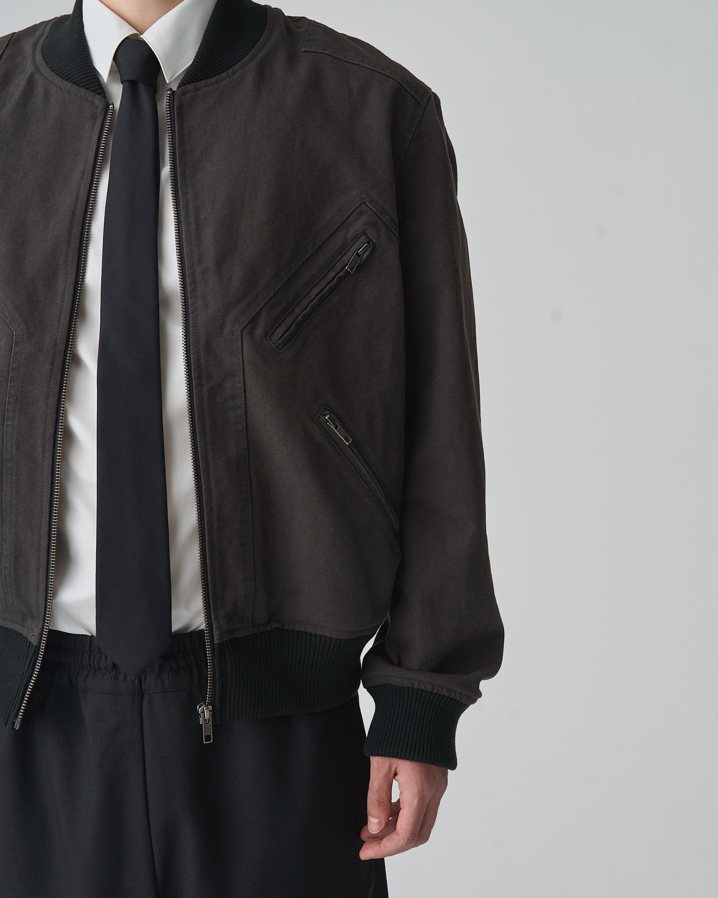 FNT 050 Garment Dyed X-Bomber (Black)