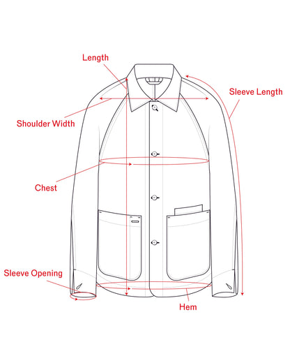 FGN 008AUS Soft Denim Chore Coat (Indigo Cotton)