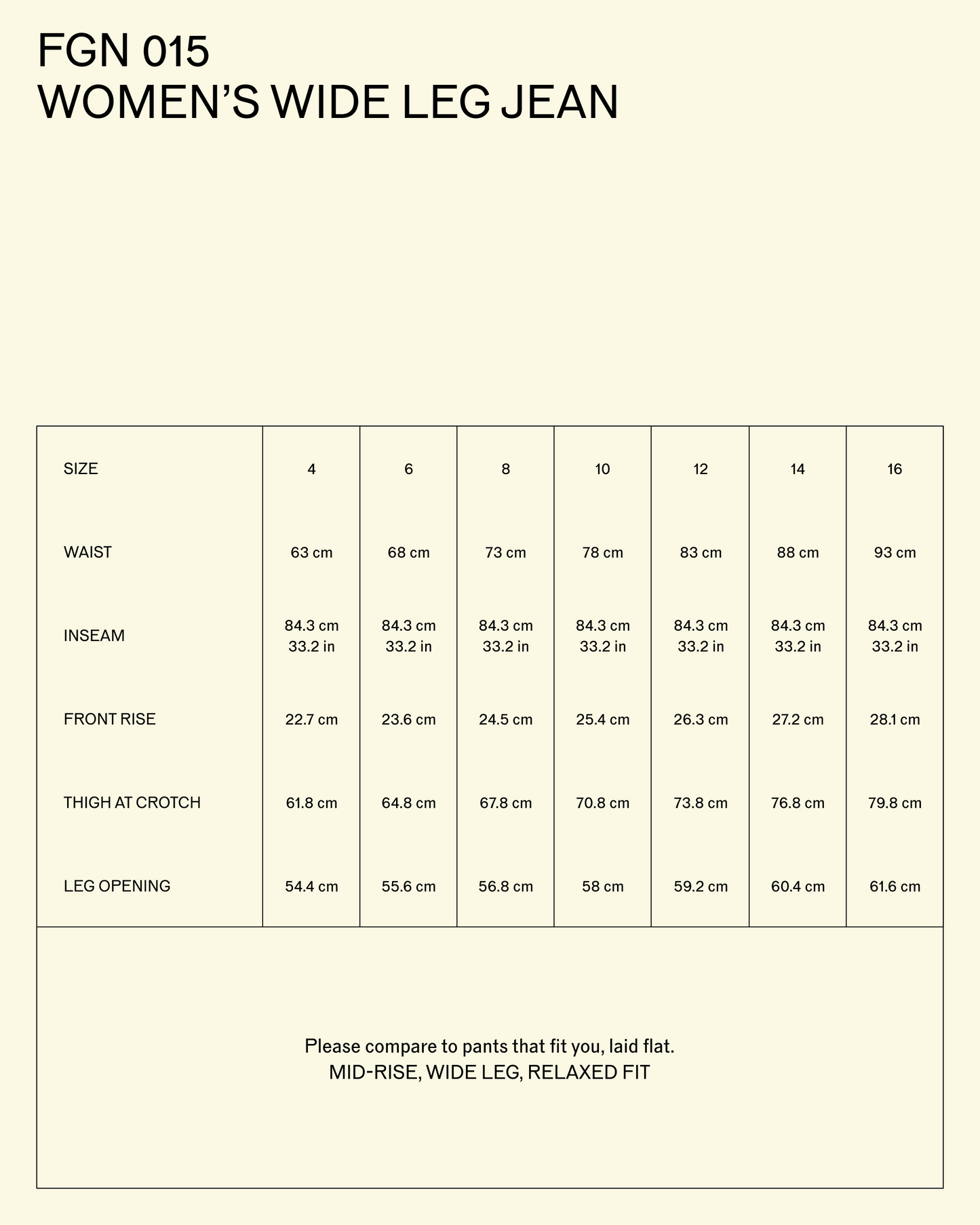 FGN 015AUS Women's Wide Jean (Indigo Cotton/Washi Paper)