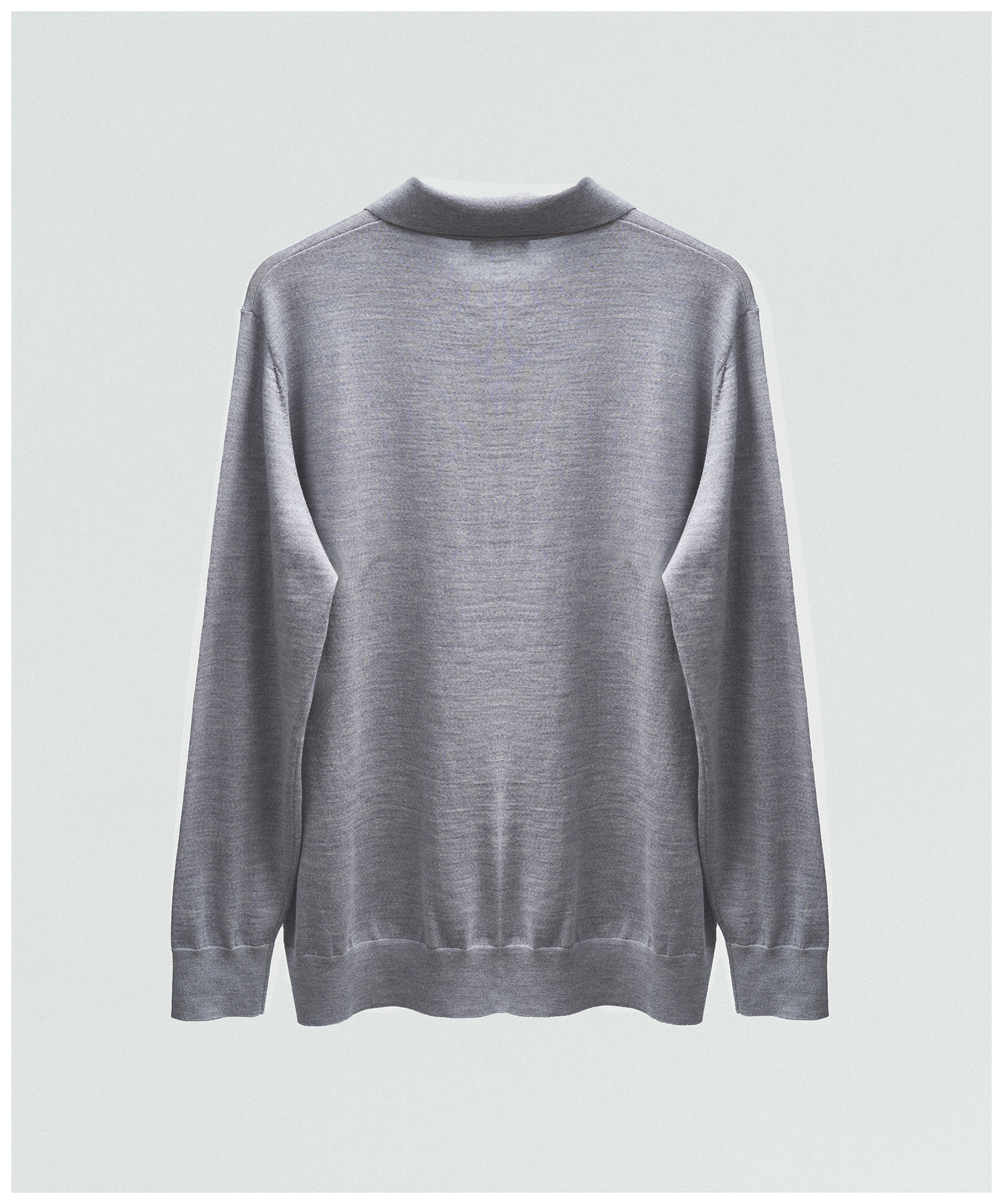 FNT 015AUS Merino Polo Long Sleeve (Grey) image 2