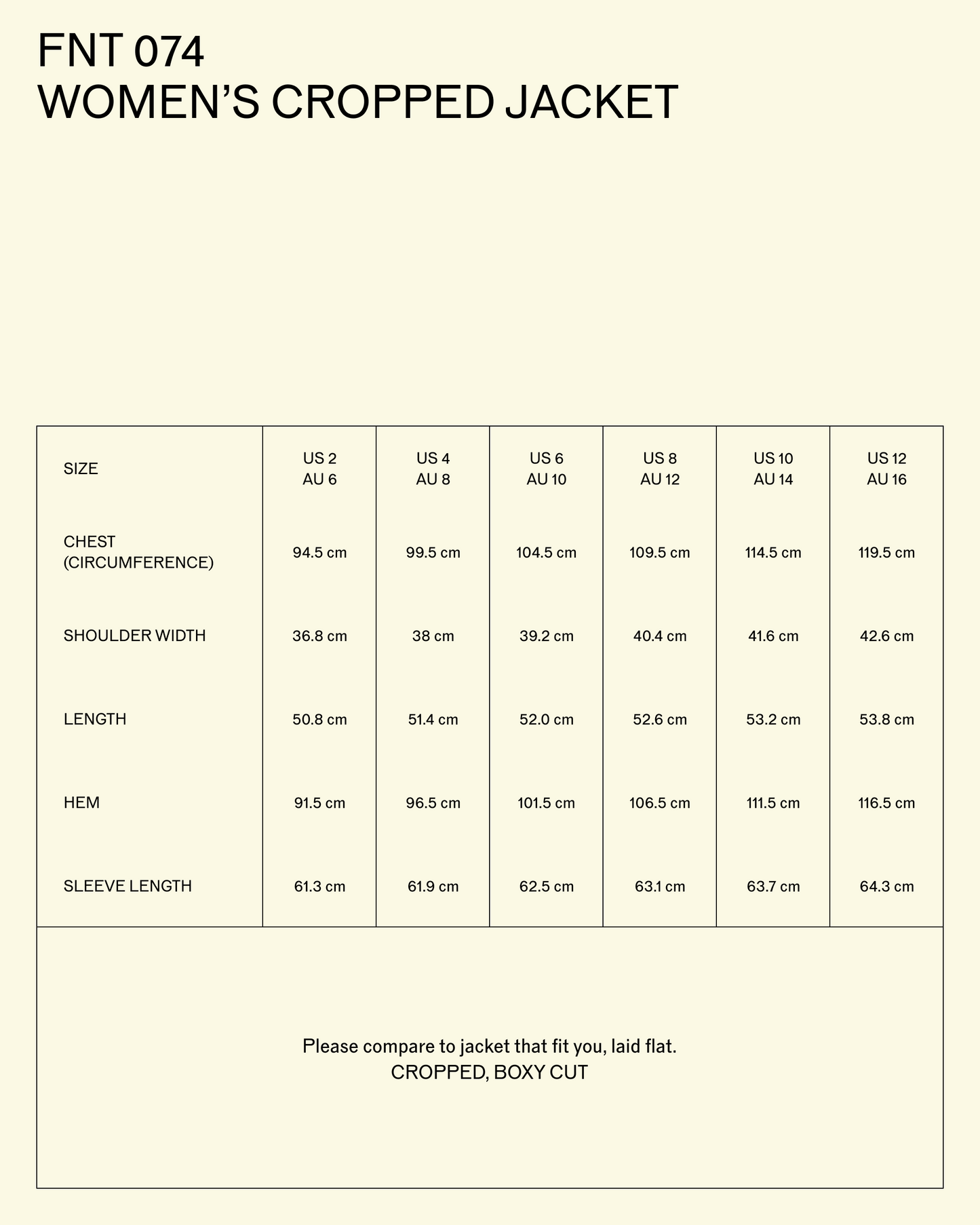 FNT 074 Women's Cropped Fingerprint Jacket