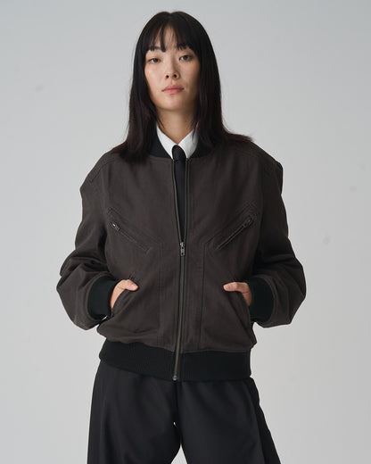 FNT 050 Garment Dyed X-Bomber (Black)