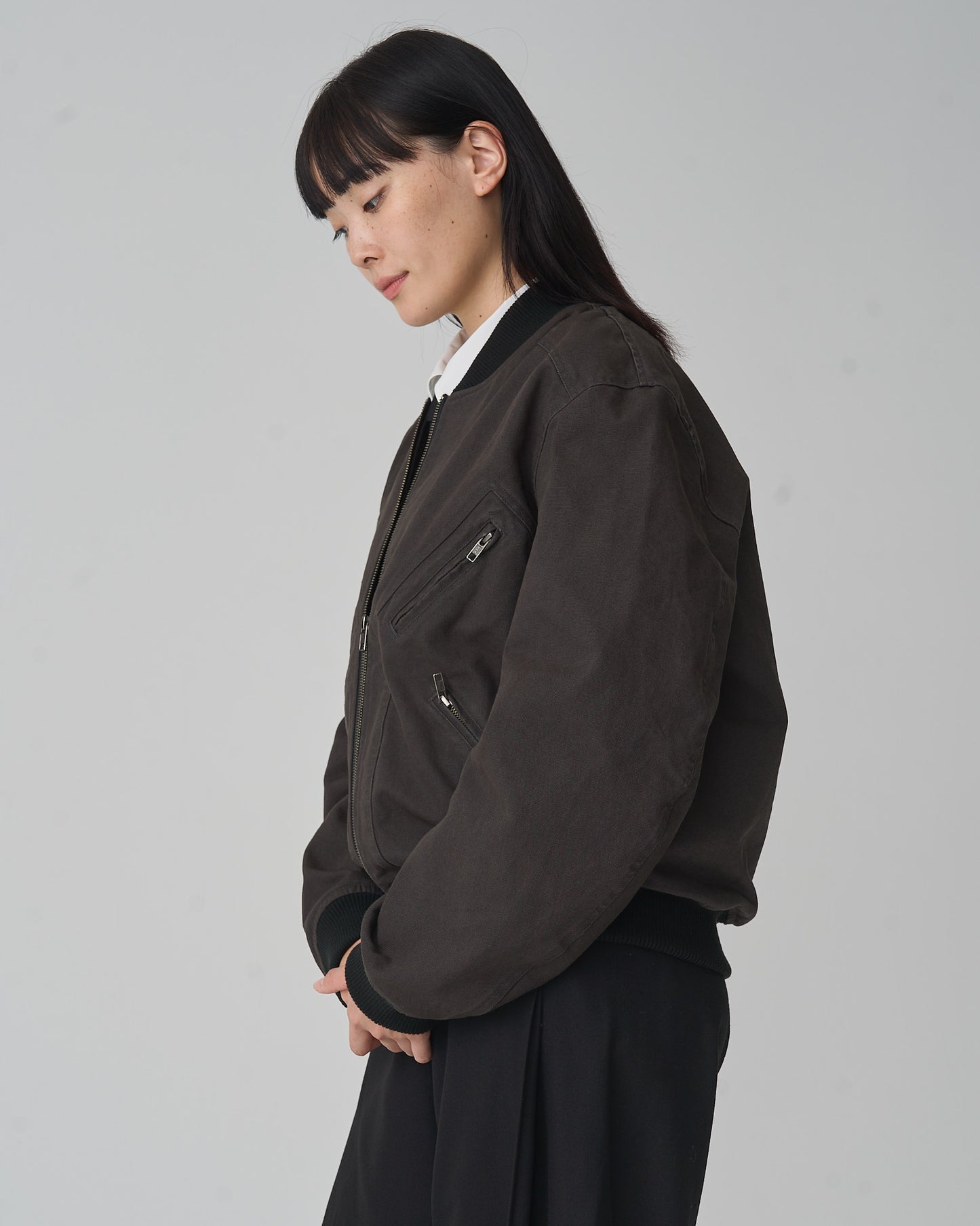 FNT 050 Garment Dyed X-Bomber (Black)