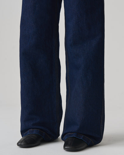 FGN 015USA Women's Wide Jean (Indigo Cotton/Washi Paper)