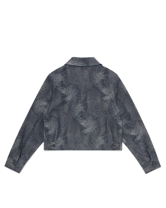 FNT 074 Women's Cropped Fingerprint Jacket