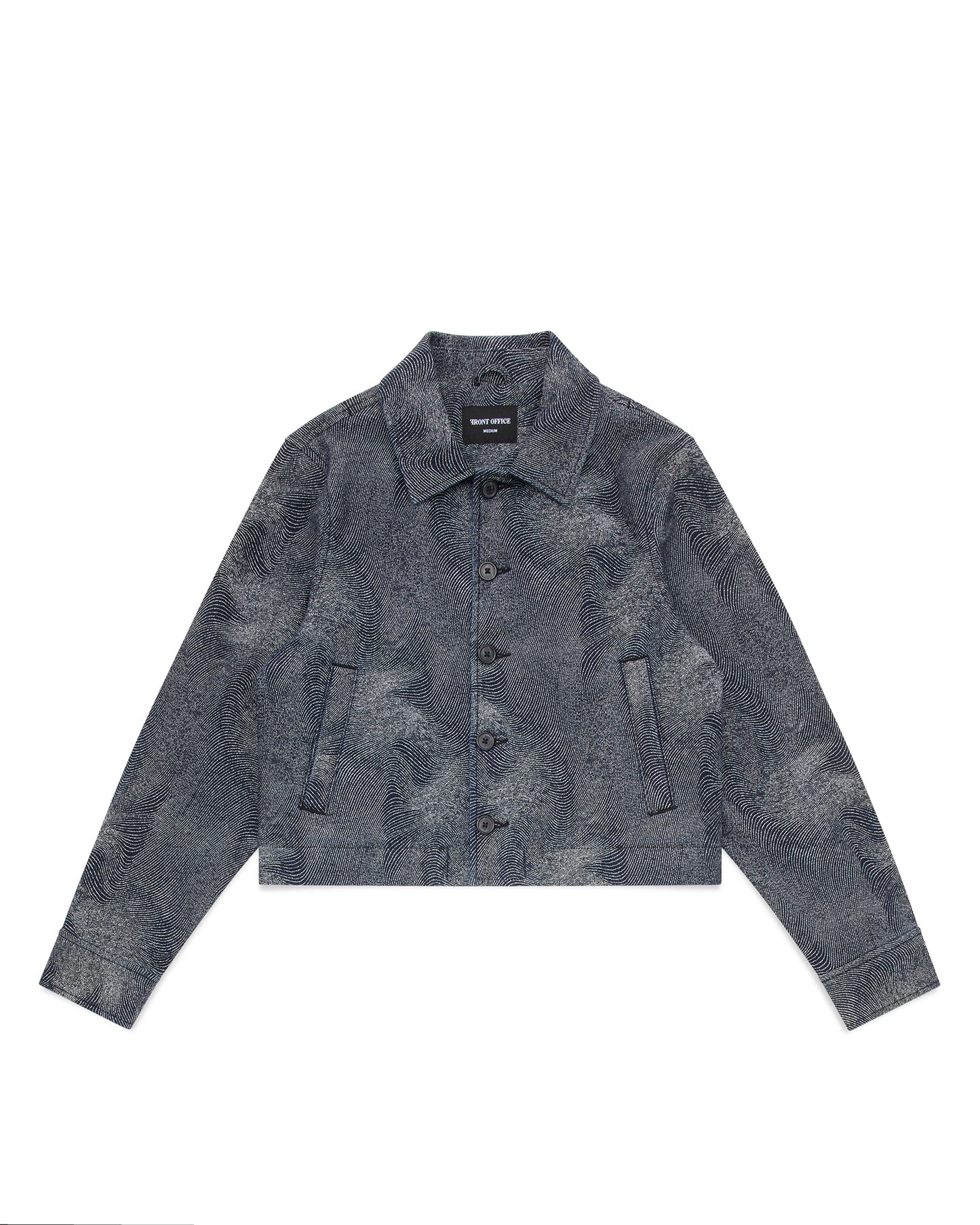 FNT 074 Women's Cropped Fingerprint Jacket