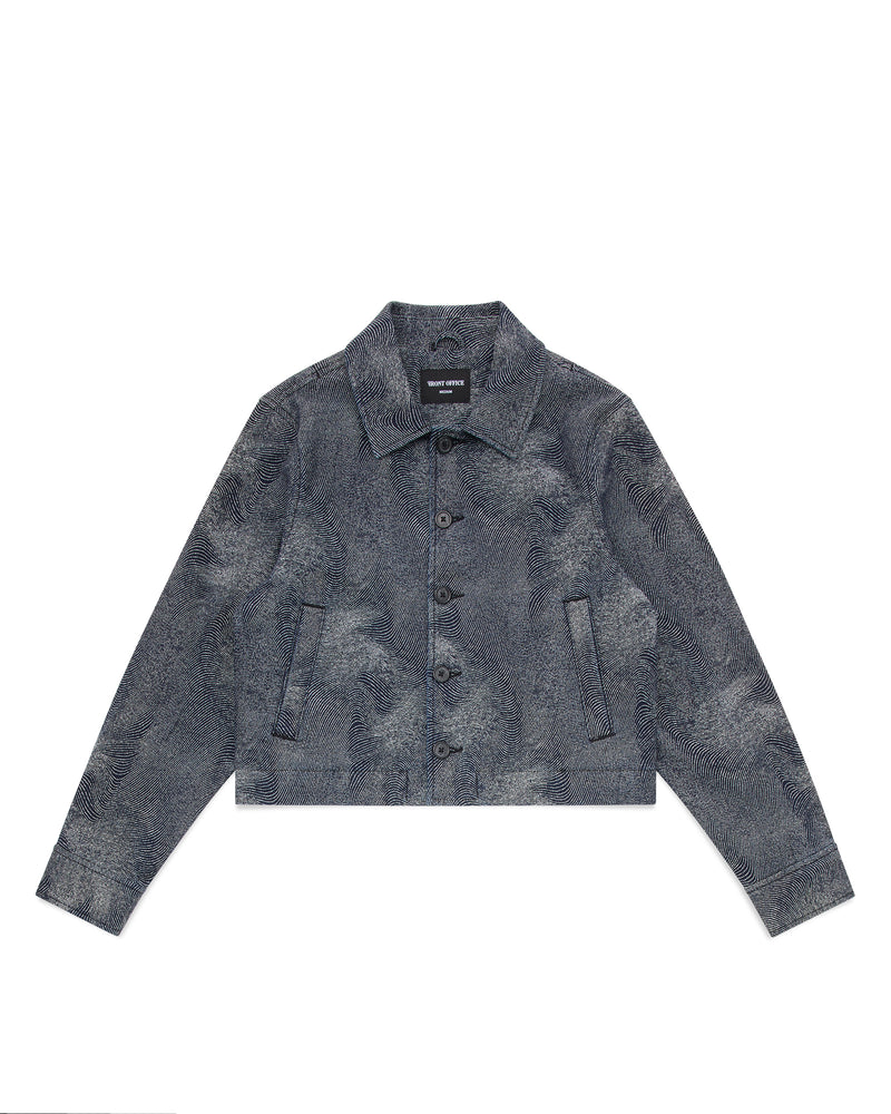 FNT 074 Women's Cropped Fingerprint Jacket