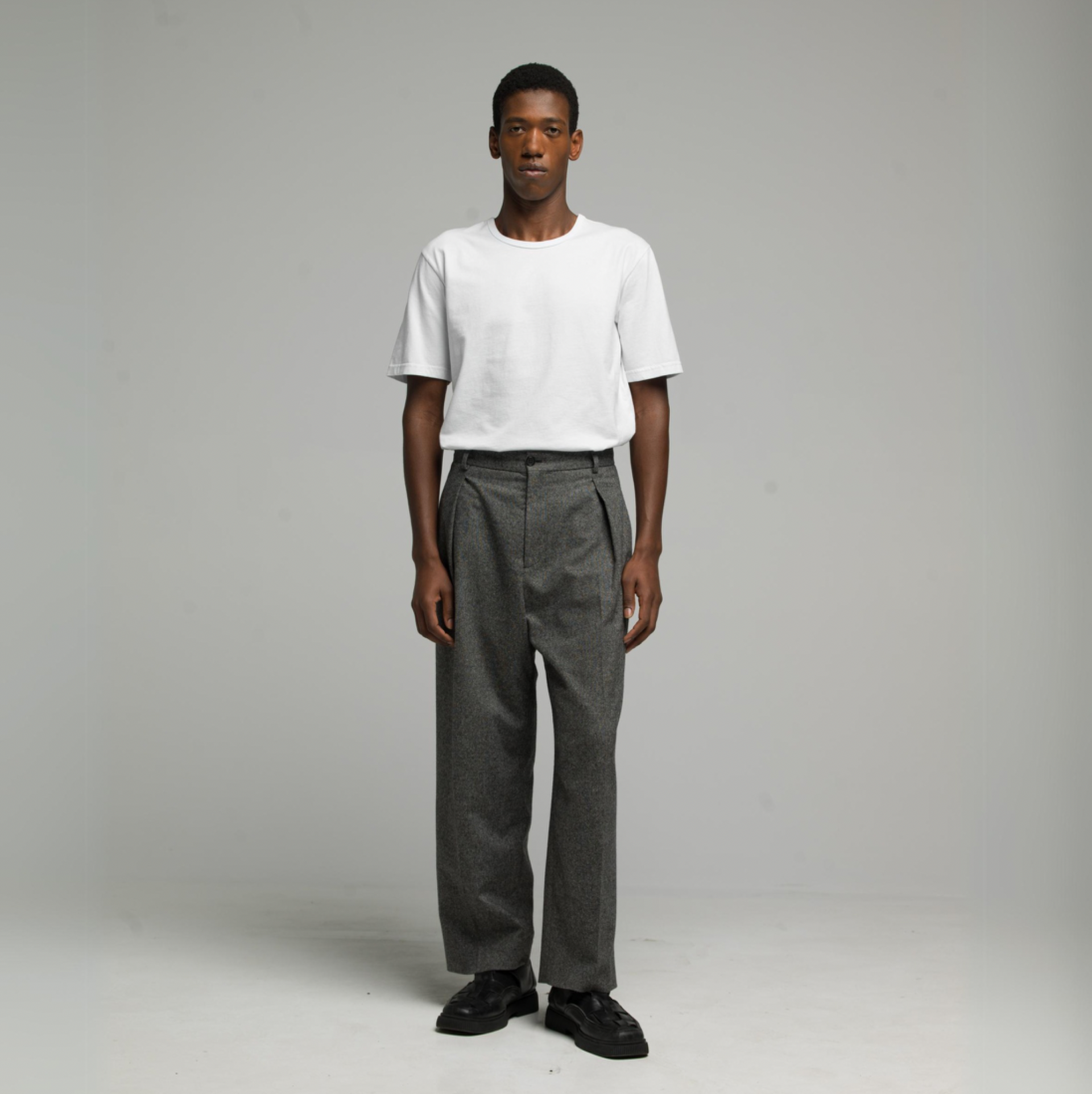 パンツ NTRUL BASIC TROUSERS GRAY 3 s-l400.jpg