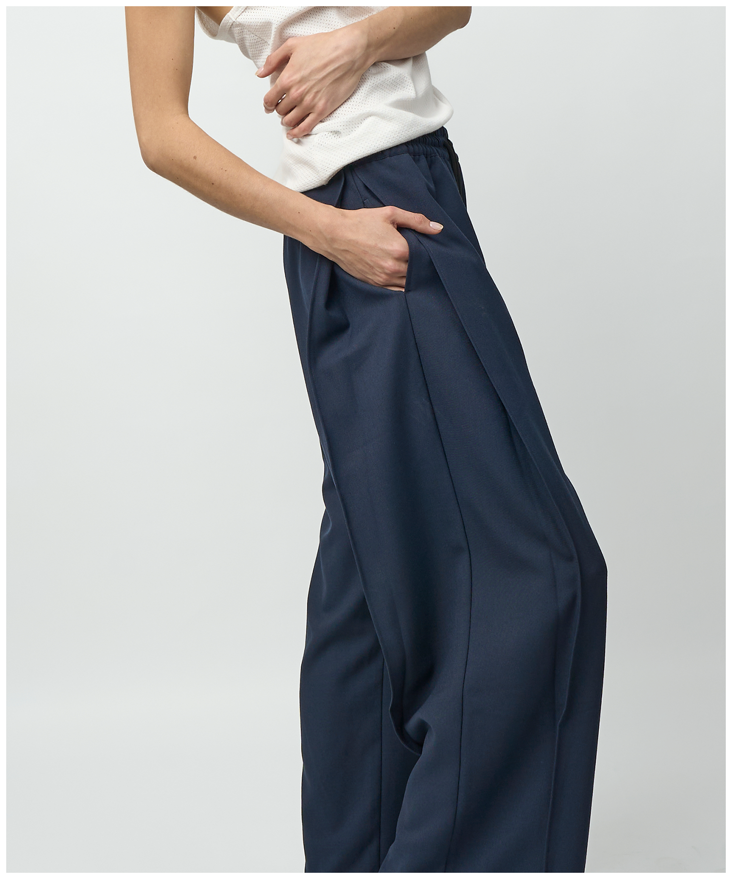 FNT 009 Double Side-Pleated Track V2 (Navy) image 2